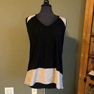 Charming Charlie Black and Beige Top